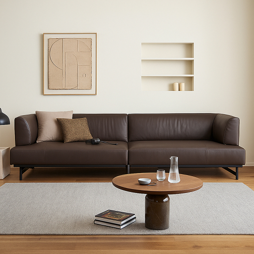 Image of Leather Sofa SLS-10