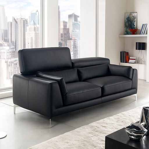 Image of Leather Sofa SLS-12