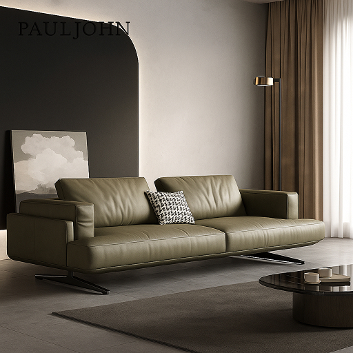Image of Leather Sofa SLS-13