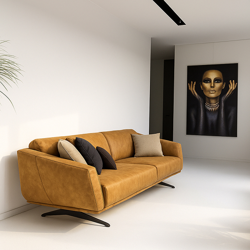 Image of Leather Sofa SLS-15