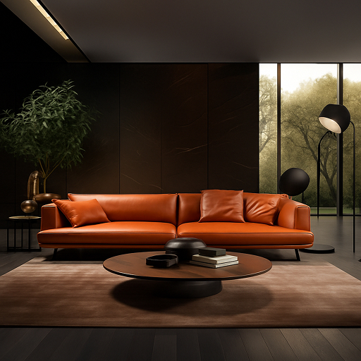 Image of Leather Sofa SLS-16
