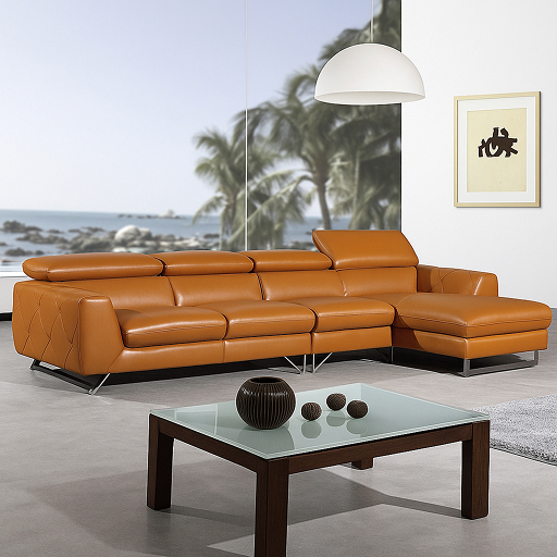 Image of Leather Sofa SLS-21