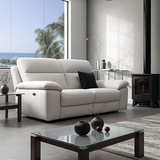 Image of Leather Sofa SLS-22