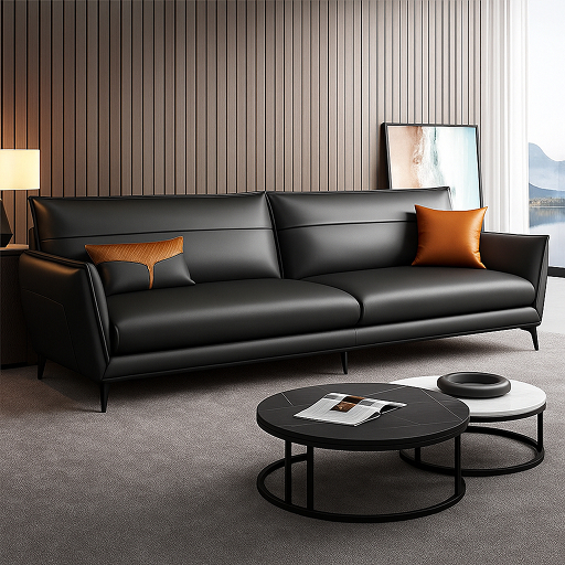 Image of Leather Sofa SLS-24