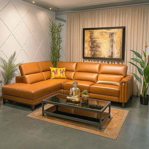 Image of Leather Sofa SLS-25