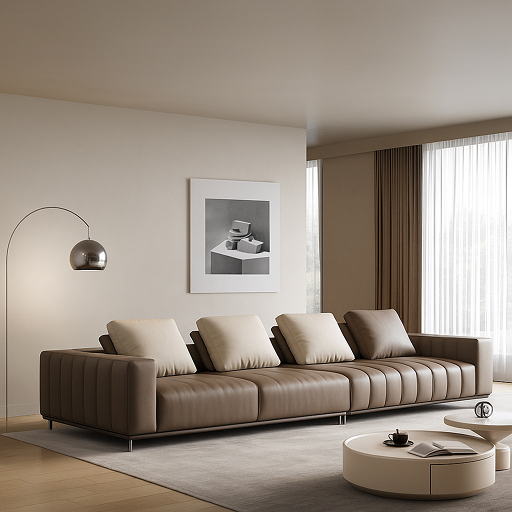 Image of Leather Sofa SLS-26