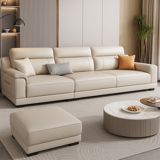 Image of Leather Sofa SLS-29