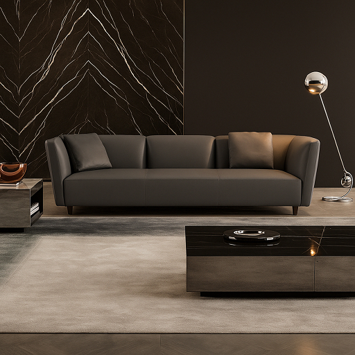 Image of Leather Sofa SLS-30
