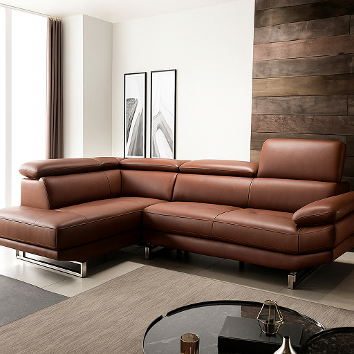 Image of Leather Sofa SLS-31