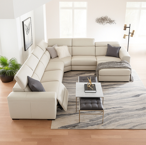 Image of Leather Sofa SLS-32