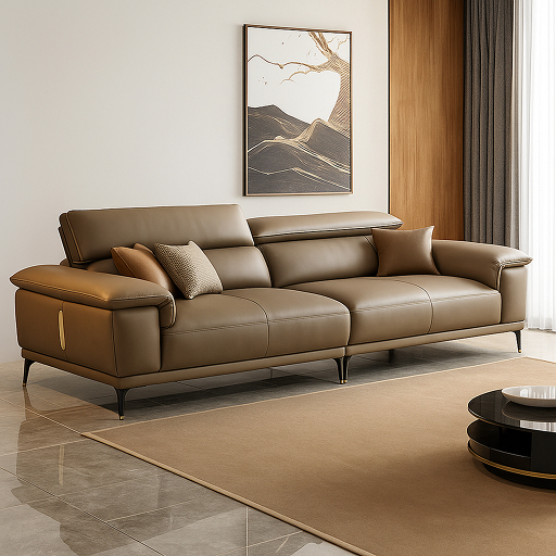 Image of Leather Sofa SLS-7