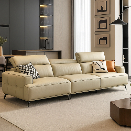 Image of Leather Sofa SLS-8
