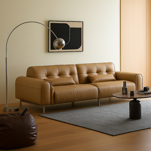 Image of Leather Sofa SLS-9